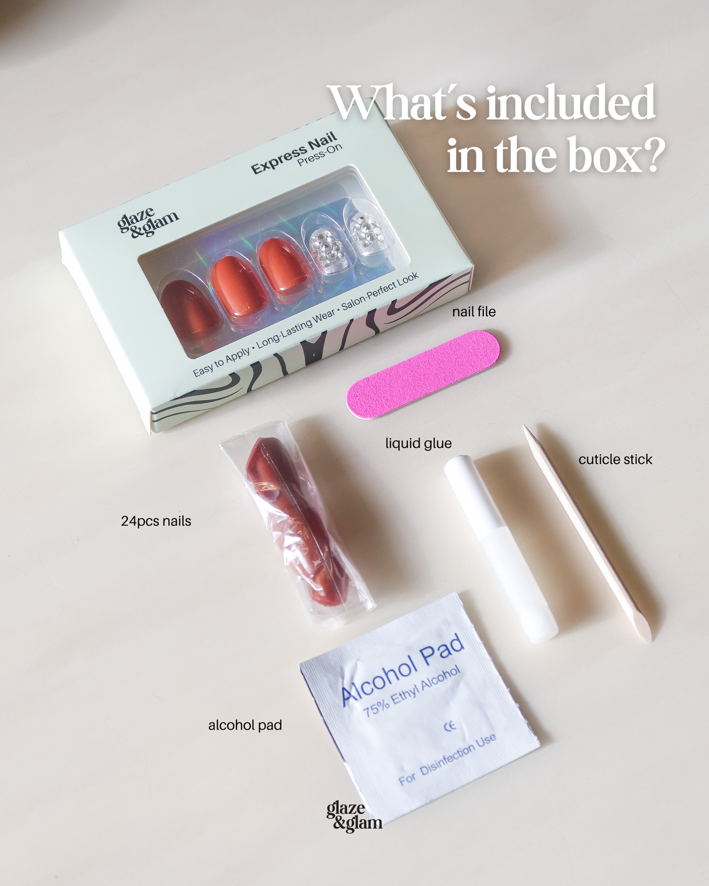 #001: Red Diamond Glitter LumiGel™ Nails