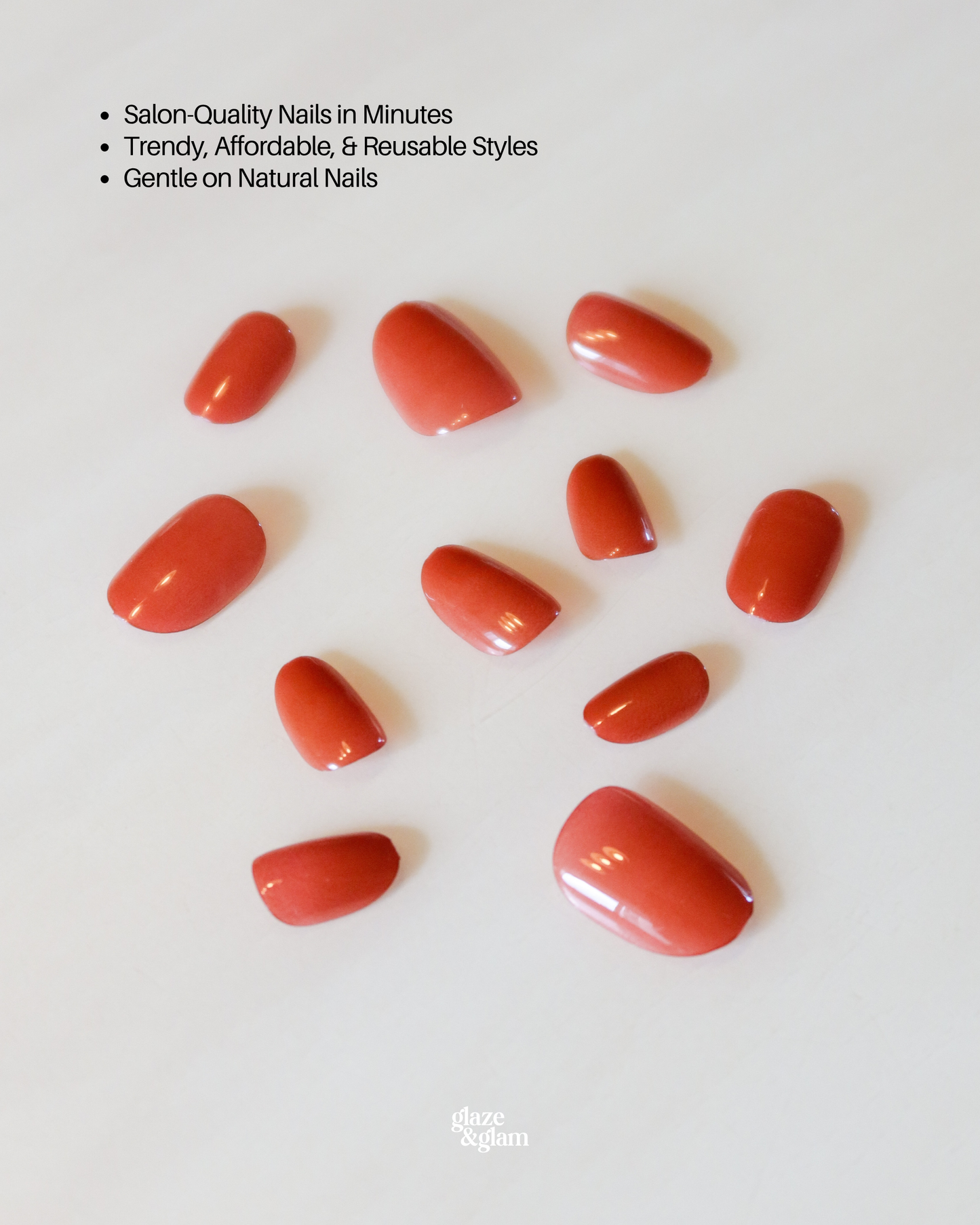 #001: Red Diamond Glitter LumiGel™ Nails