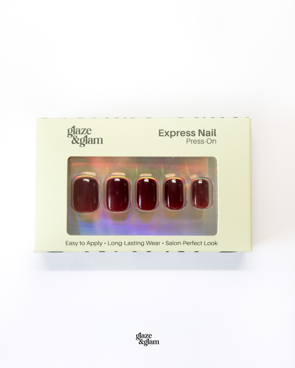 #004:  Wine Red LumiGel™ Nails