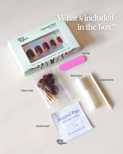 #004:  Wine Red LumiGel™ Nails