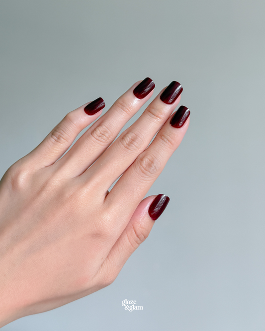 #004:  Wine Red LumiGel™ Nails