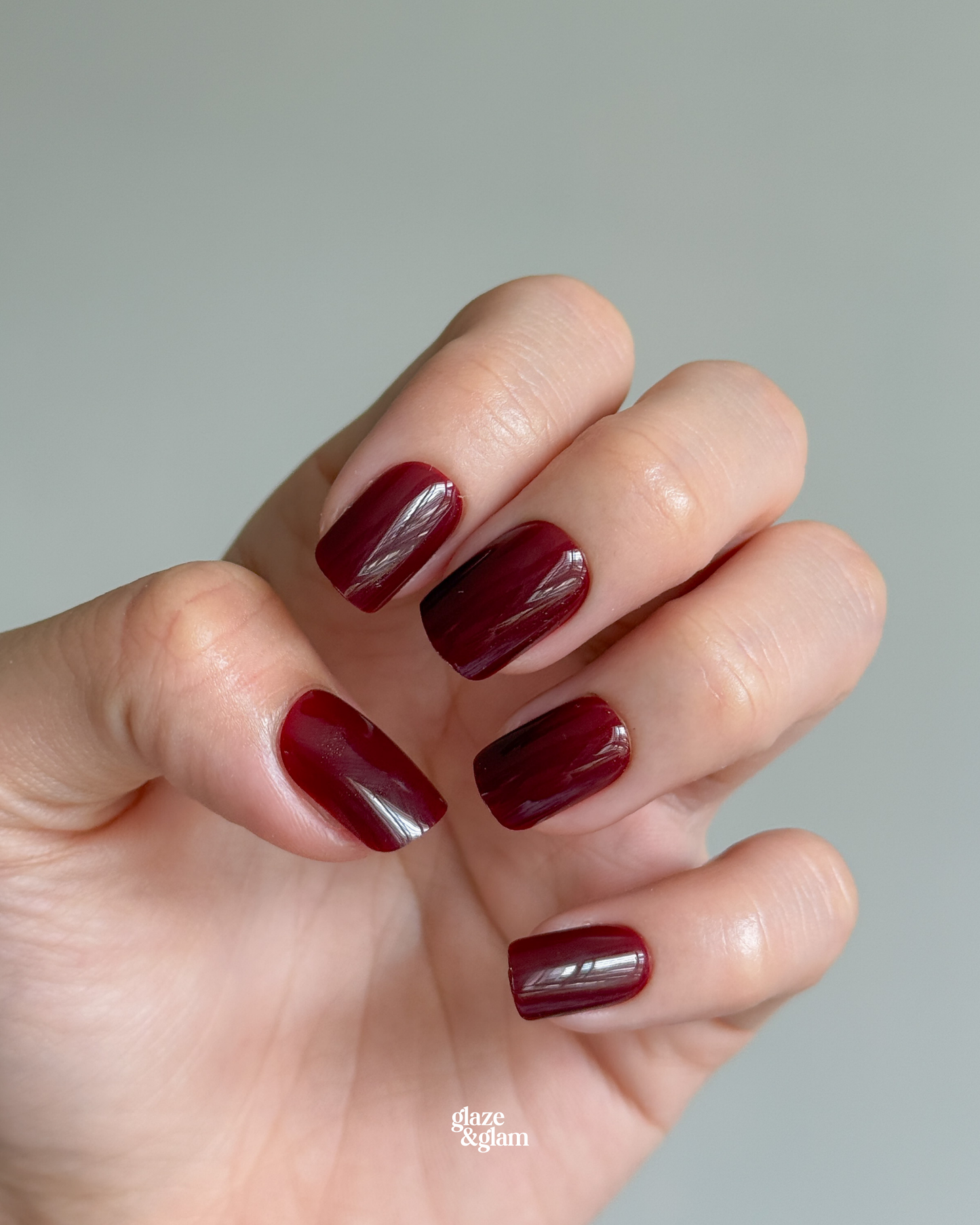#004:  Wine Red LumiGel™ Nails