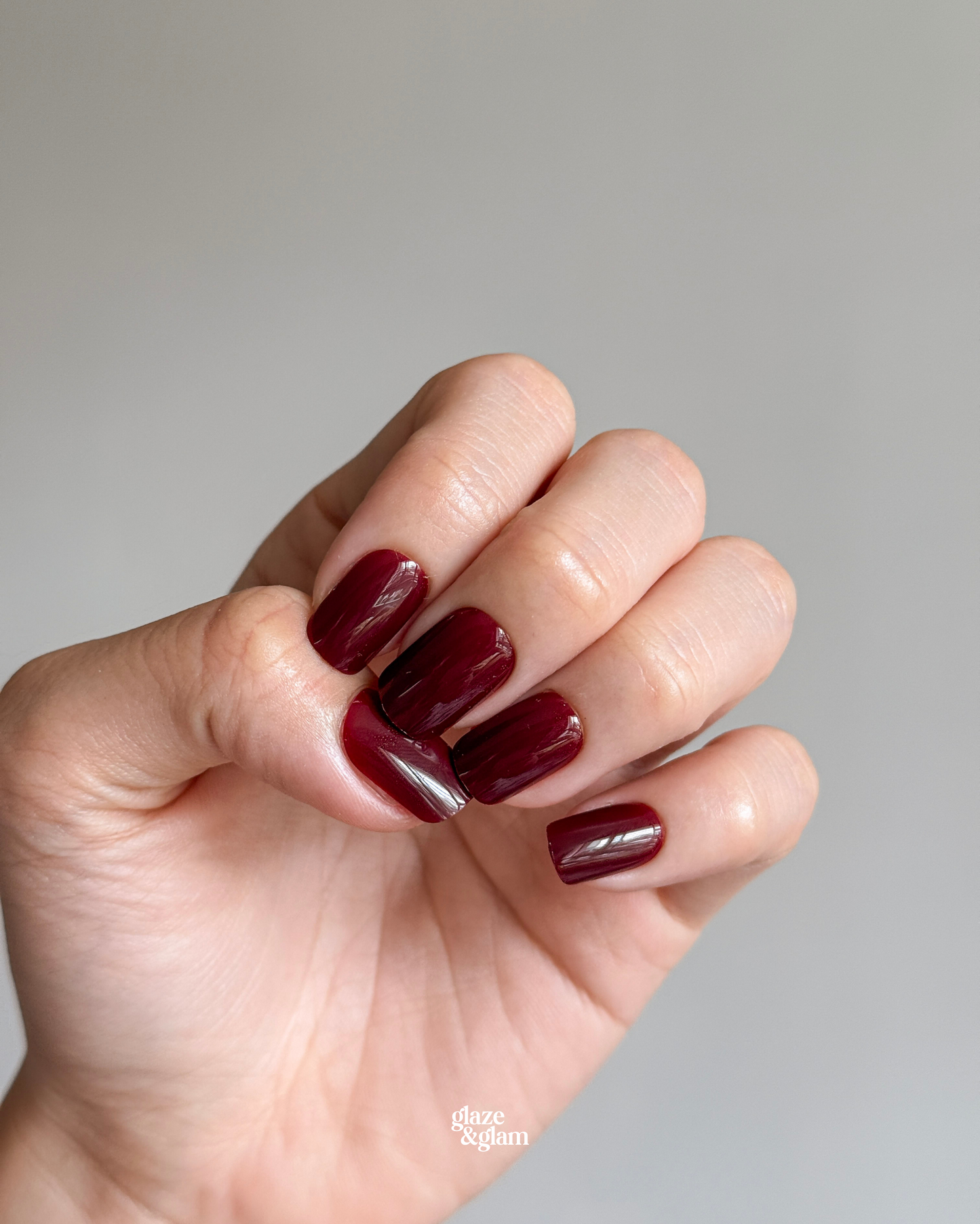 #004:  Wine Red LumiGel™ Nails
