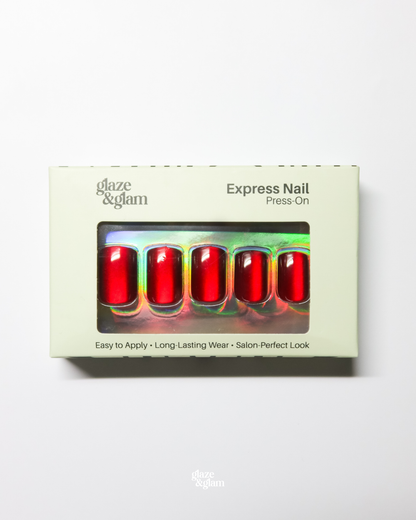 #005:  Red Cat Eye LumiGel™ Nails