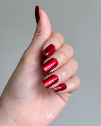 #005:  Red Cat Eye LumiGel™ Nails