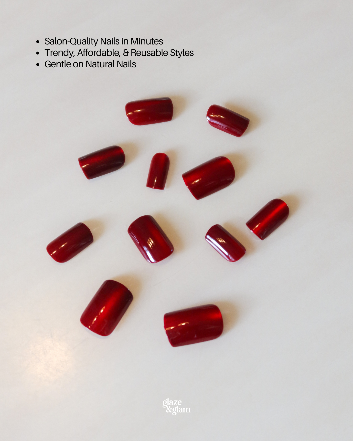 #005:  Red Cat Eye LumiGel™ Nails
