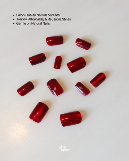 #005:  Red Cat Eye LumiGel™ Nails