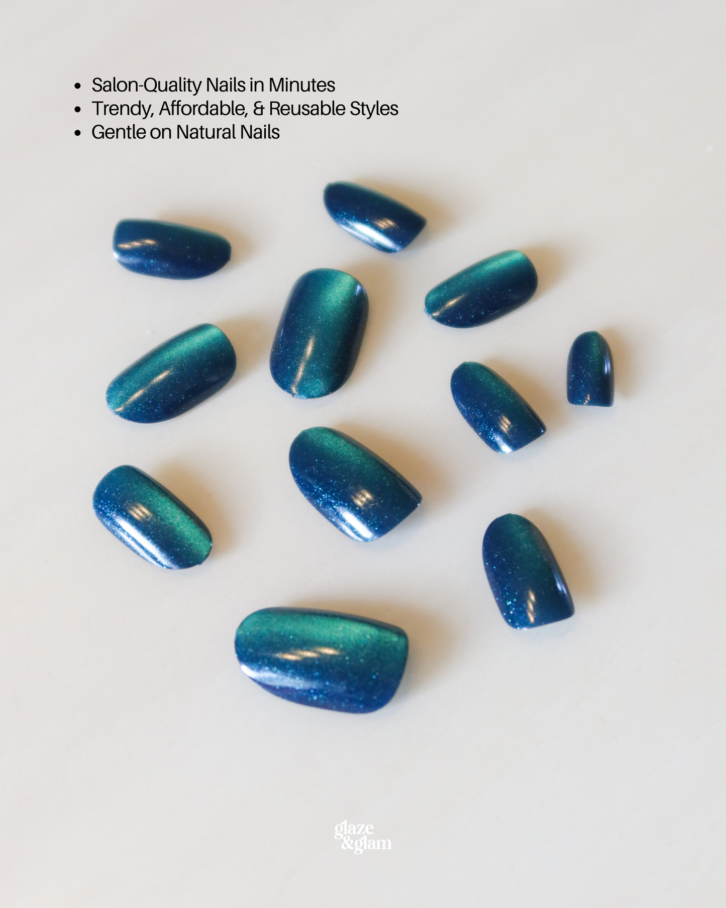#002: Ocean Glitter LumiGel™ Nails