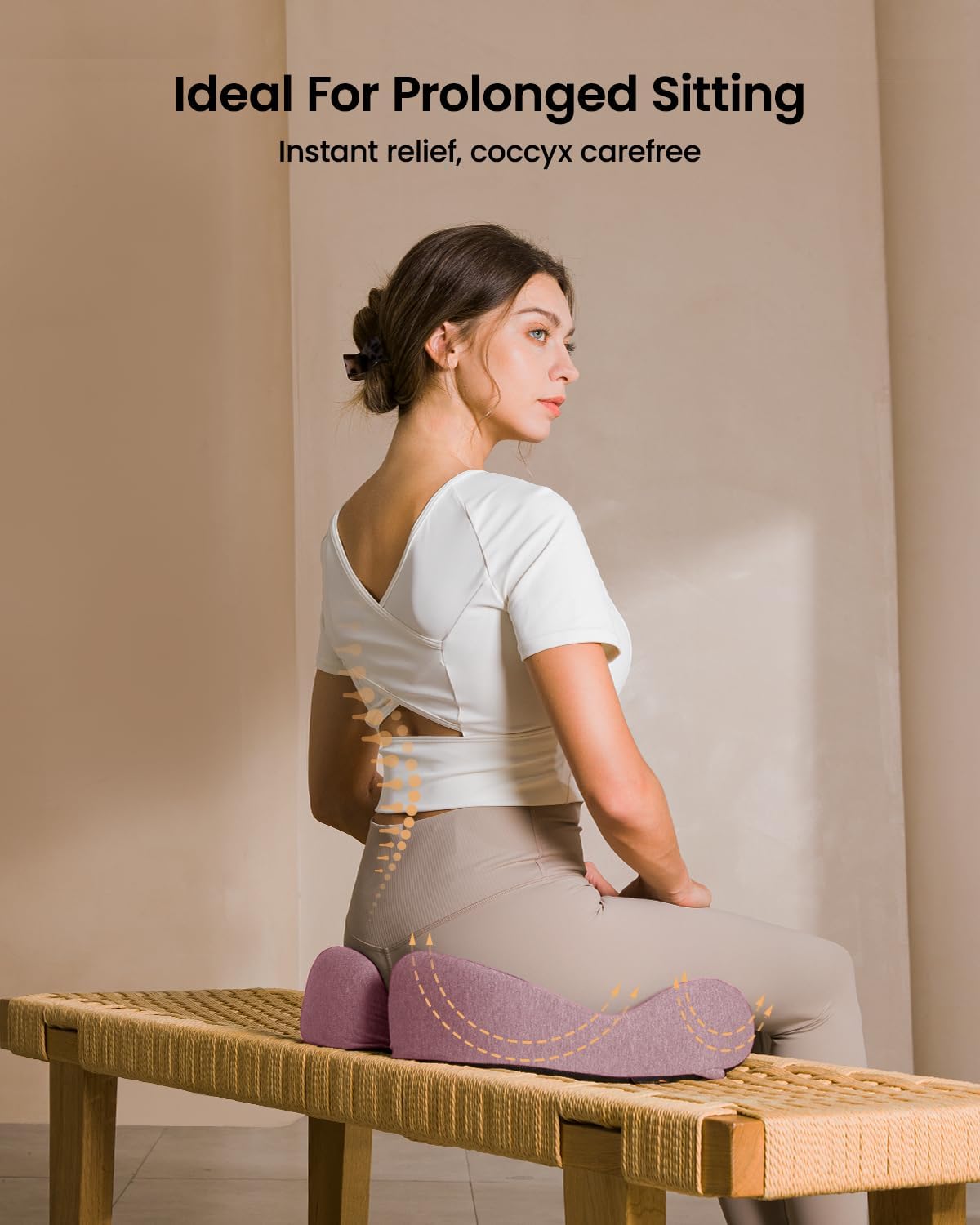 DrHealWell ArcPro Memory Cushion For Tailbone Protection, Sciatica & Pressure Relief