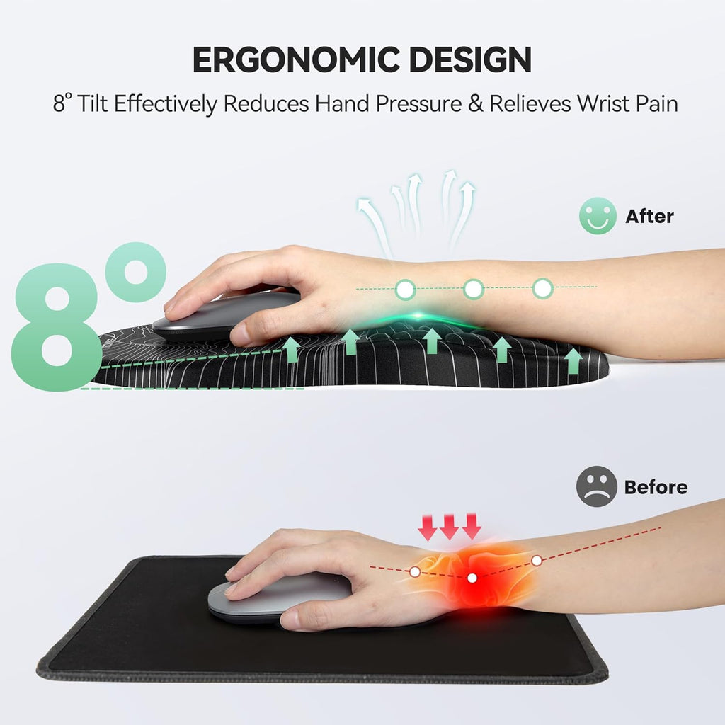 DrHealWell Ergonomic Hex Mouse Pad
