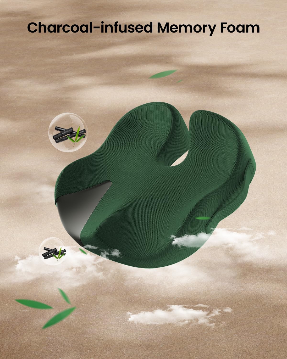 DrHealWell ArcPro Memory Cushion For Tailbone Protection, Sciatica & Pressure Relief