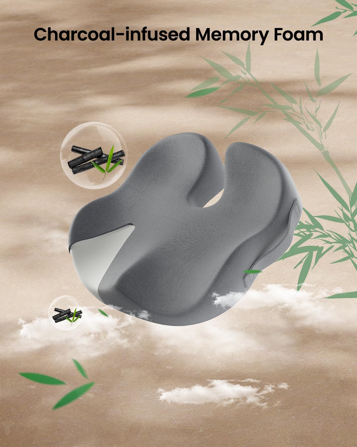 DrHealWell ArcPro Memory Cushion For Tailbone Protection, Sciatica & Pressure Relief