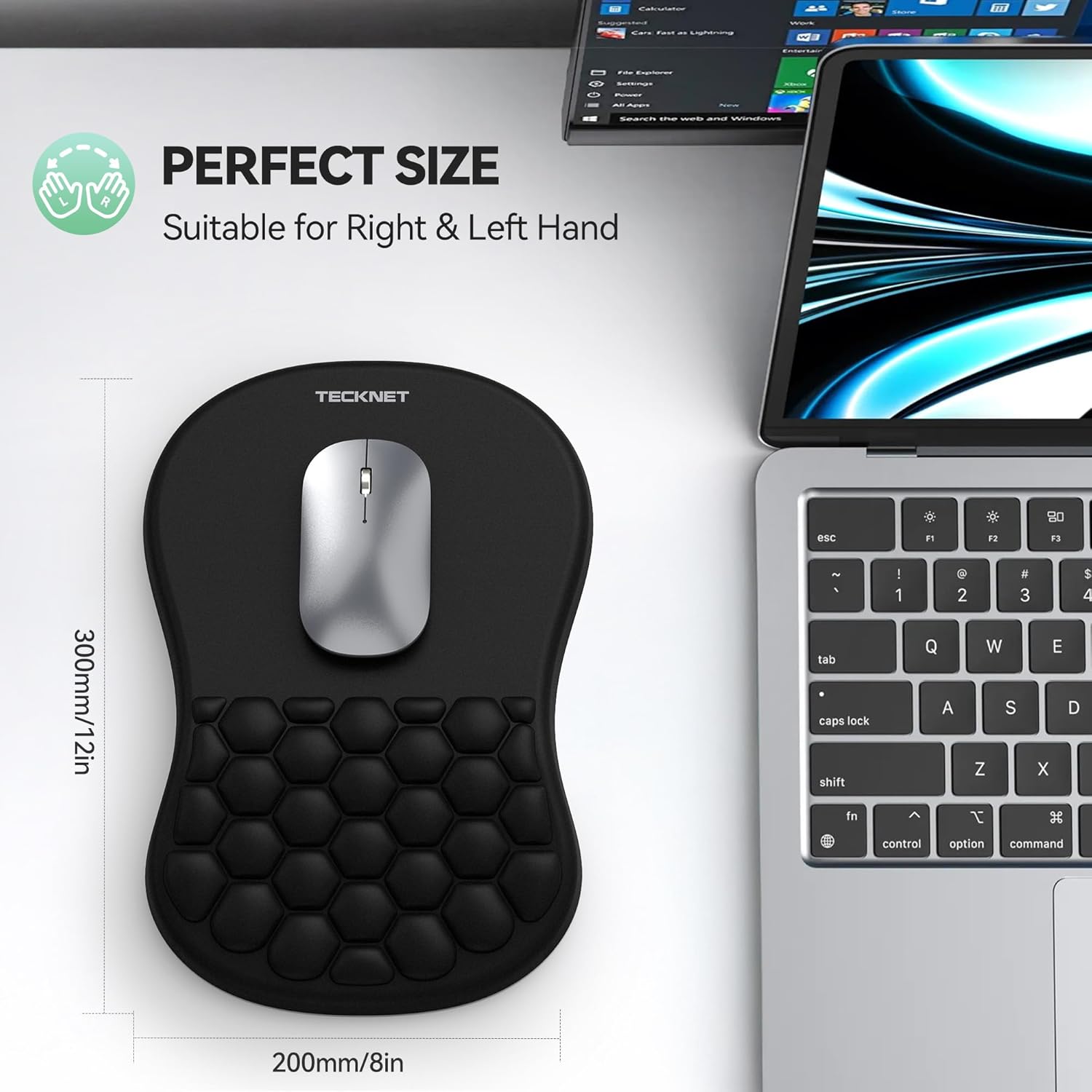 DrHealWell Ergonomic Hex Mouse Pad