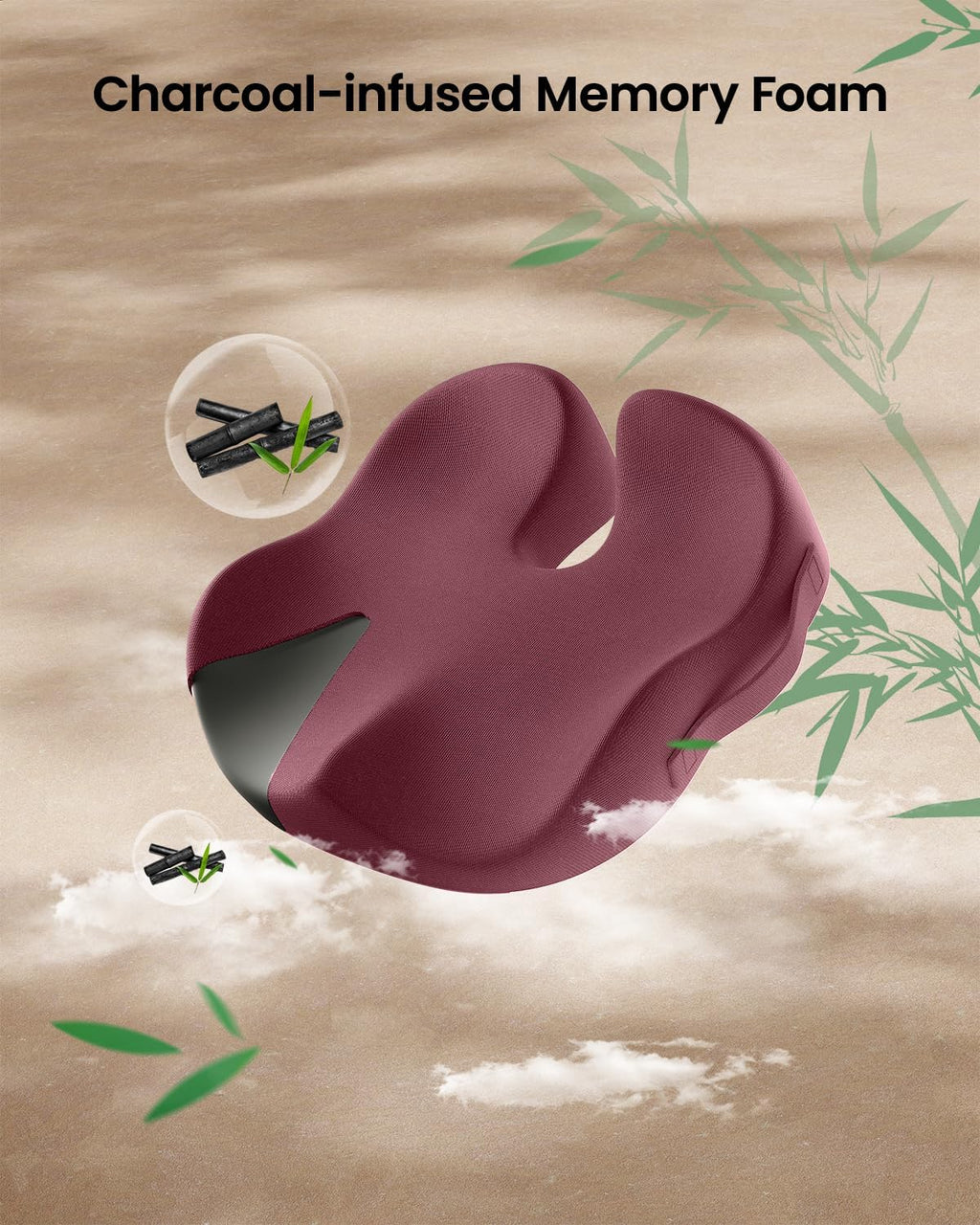 DrHealWell ArcPro Memory Cushion For Tailbone Protection, Sciatica & Pressure Relief