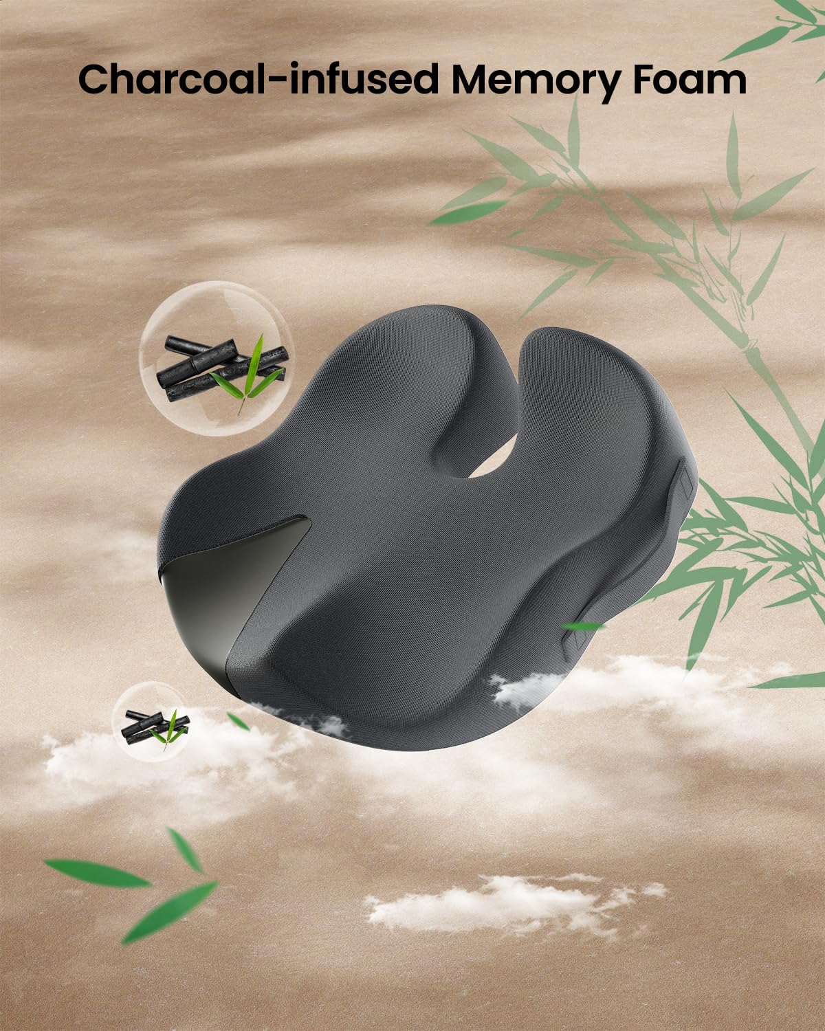 DrHealWell ArcPro Memory Cushion For Tailbone Protection, Sciatica & Pressure Relief