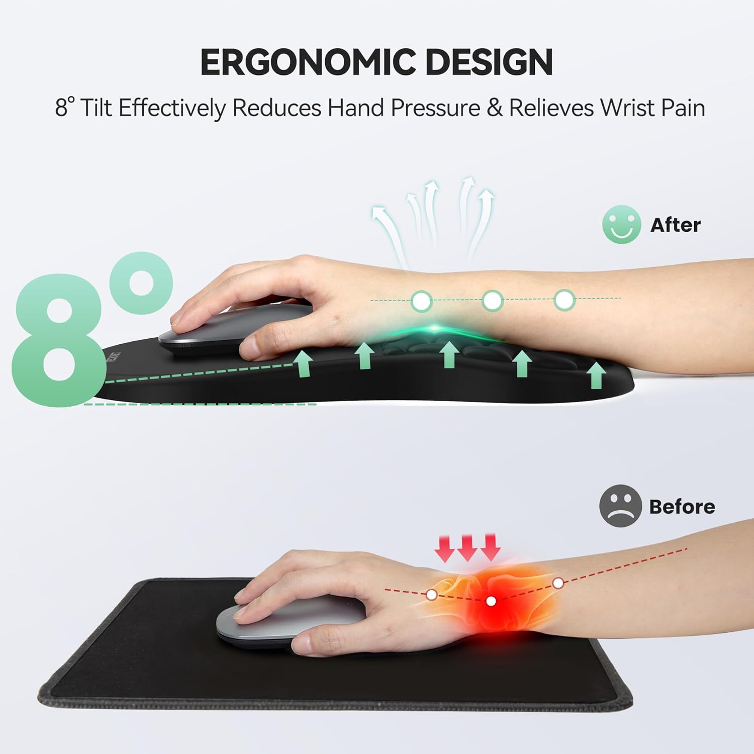 DrHealWell Ergonomic Hex Mouse Pad
