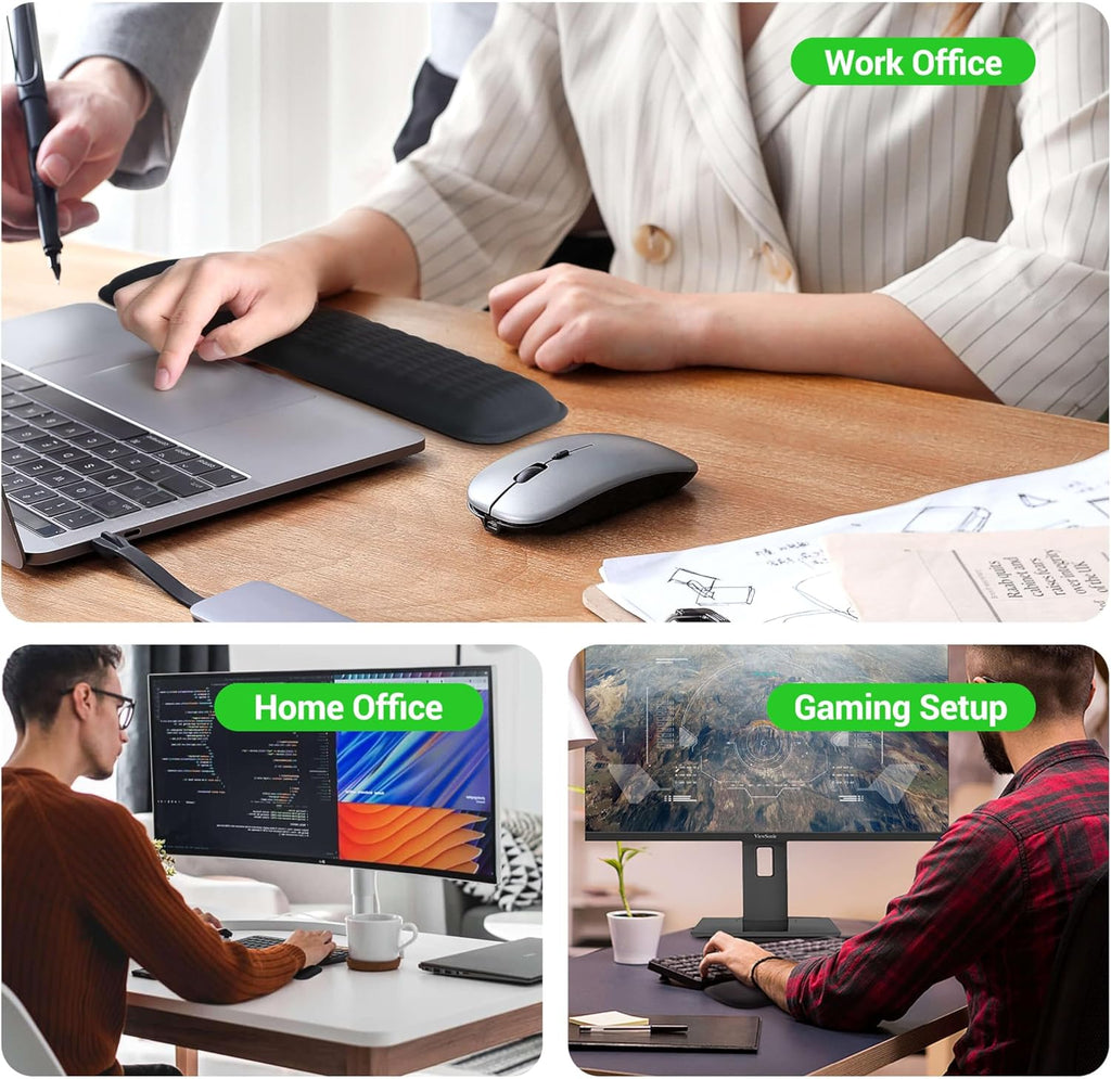 DrHealWell Ergonomic Wrist Rest for Keyboard and Mouse