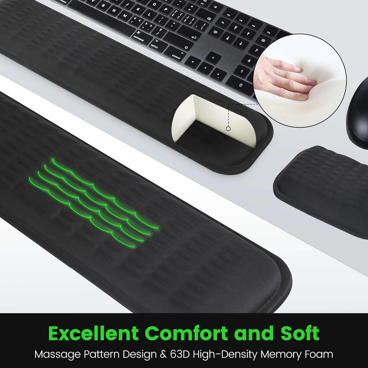 DrHealWell Ergonomic Wrist Rest for Keyboard and Mouse
