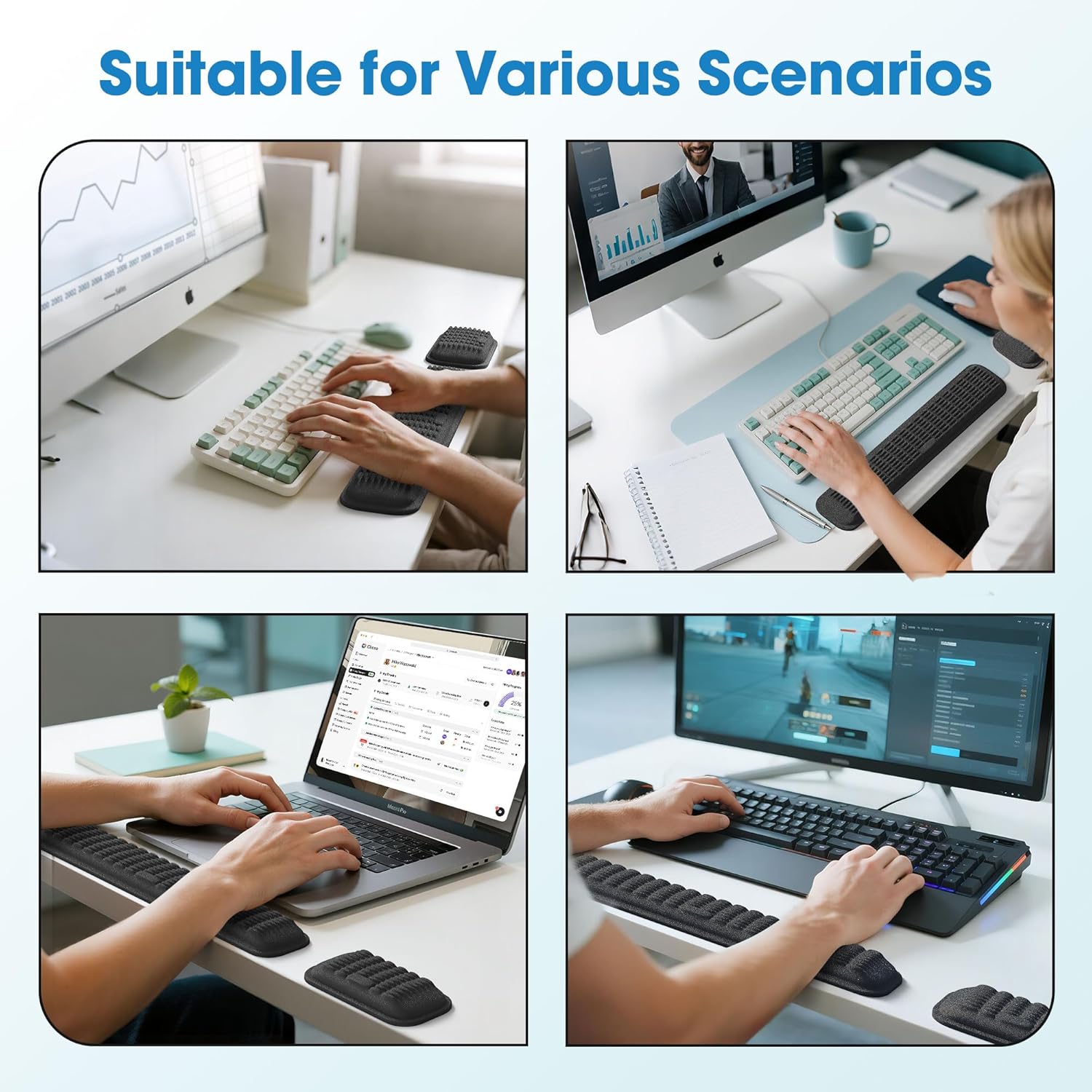 DrHealWell Ergonomic Wrist Rest for Keyboard and Mouse