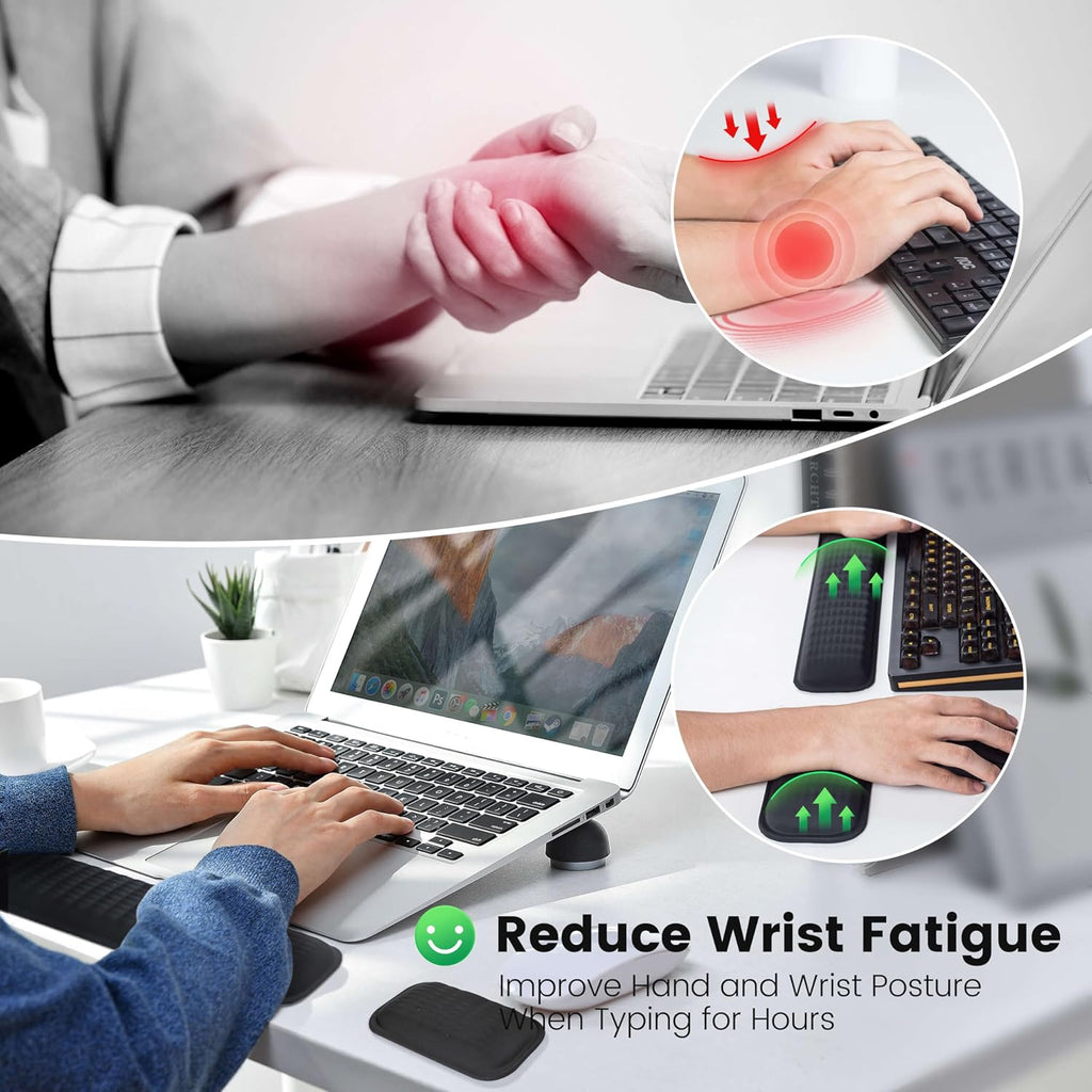 DrHealWell Ergonomic Wrist Rest for Keyboard and Mouse
