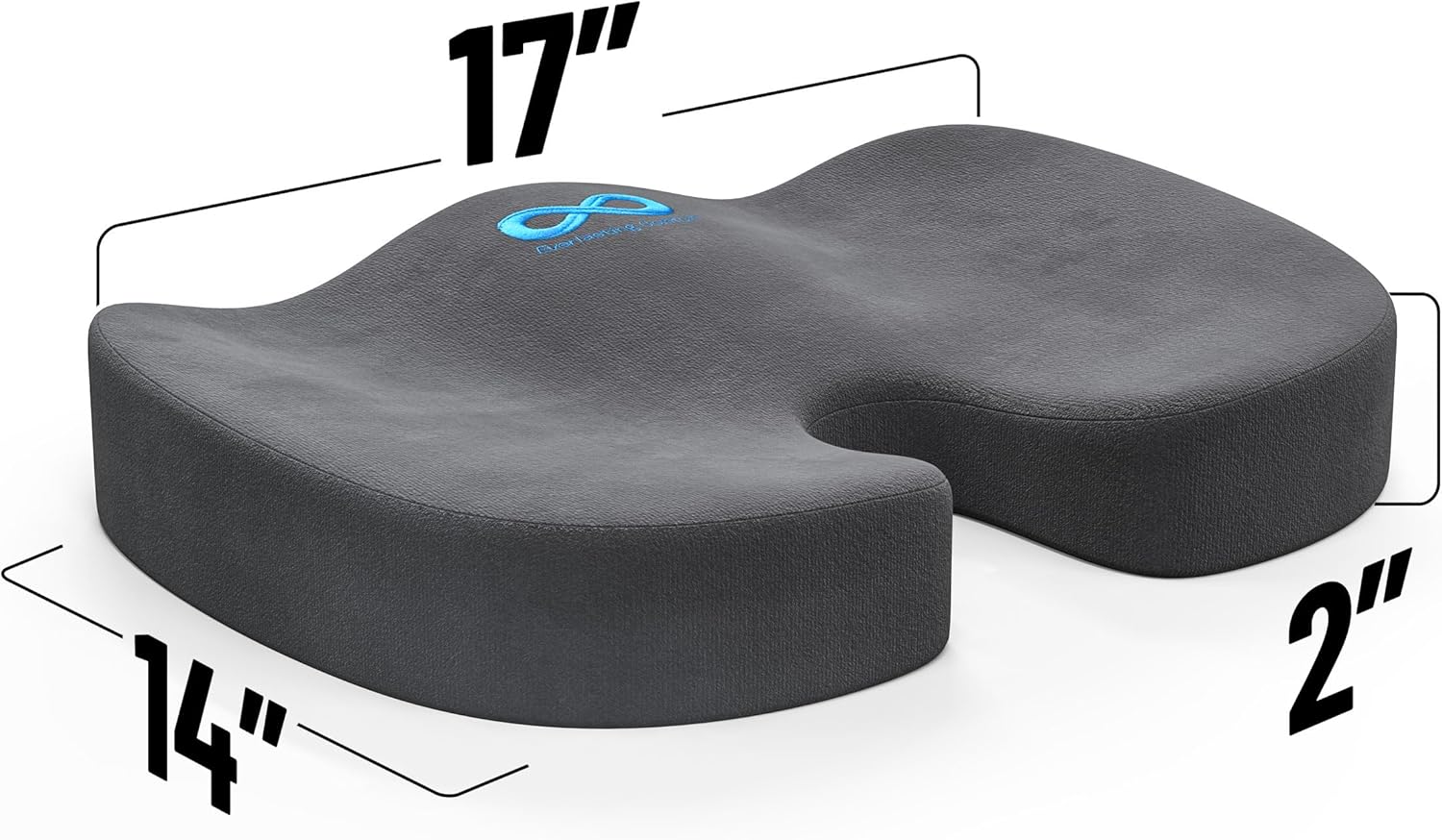 DrHealWell Everlasting Comfort Tailbone Protection, Sciatica & Posture Memory Foam Seat Cushion