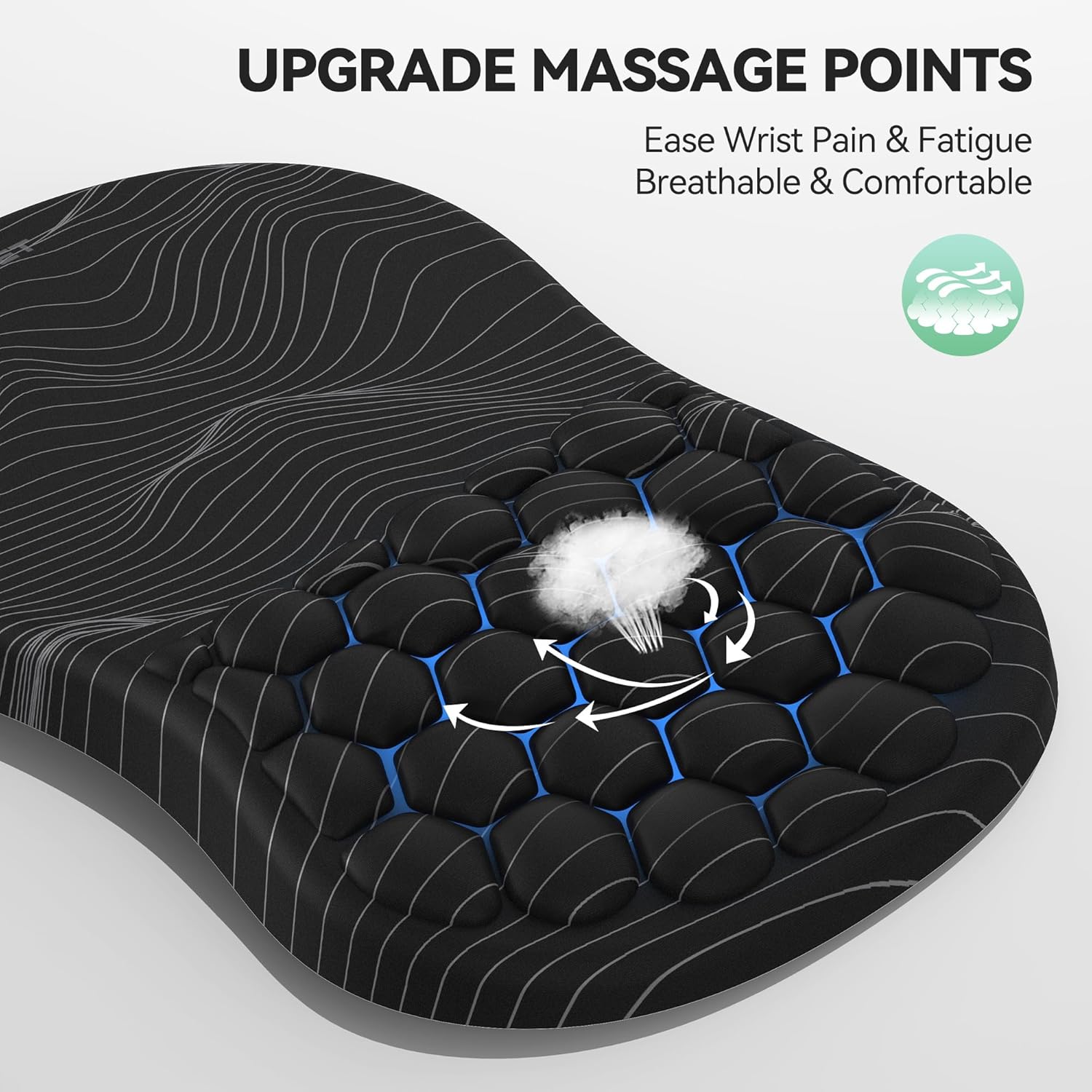 DrHealWell Ergonomic Hex Mouse Pad