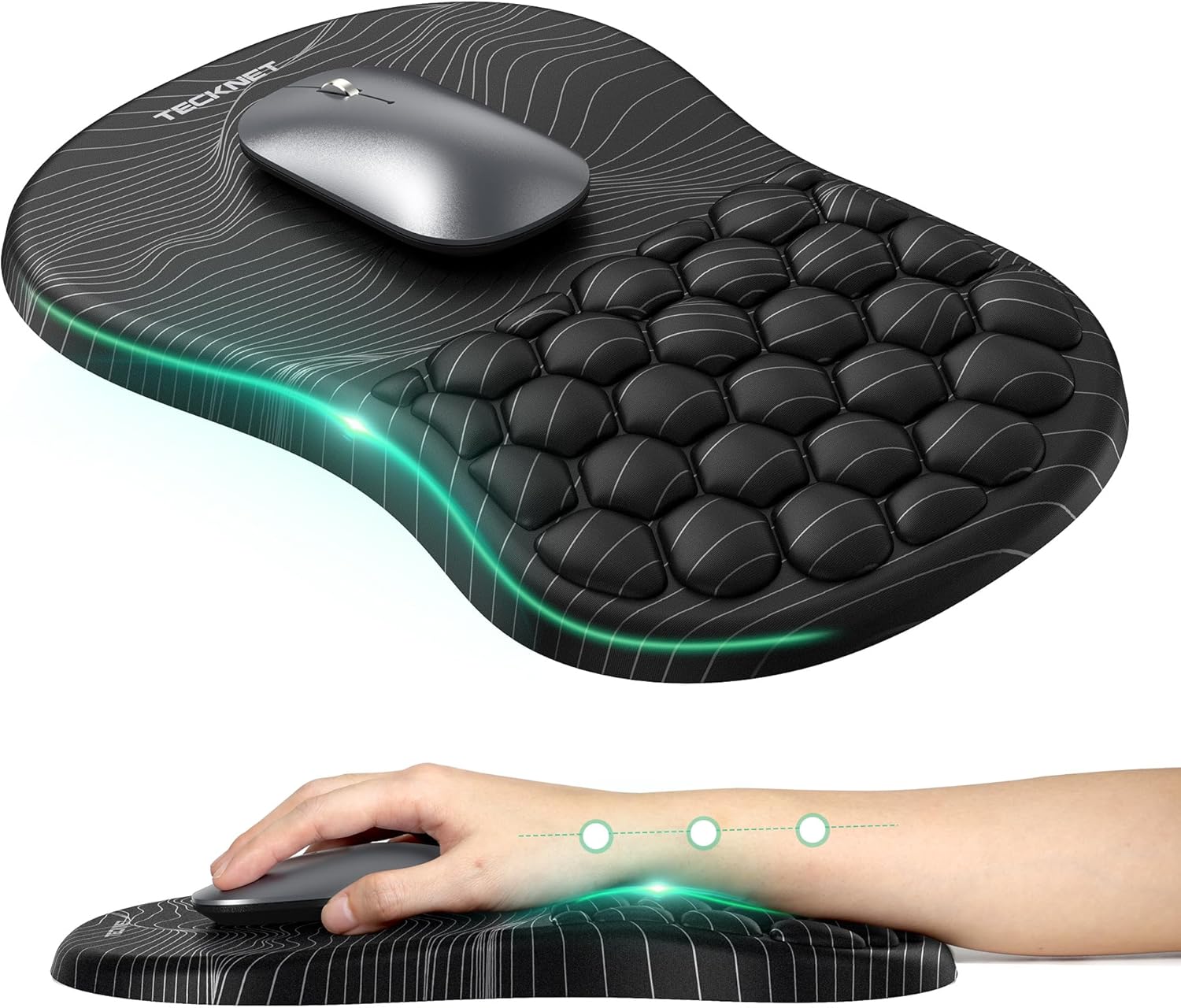 DrHealWell Ergonomic Hex Mouse Pad