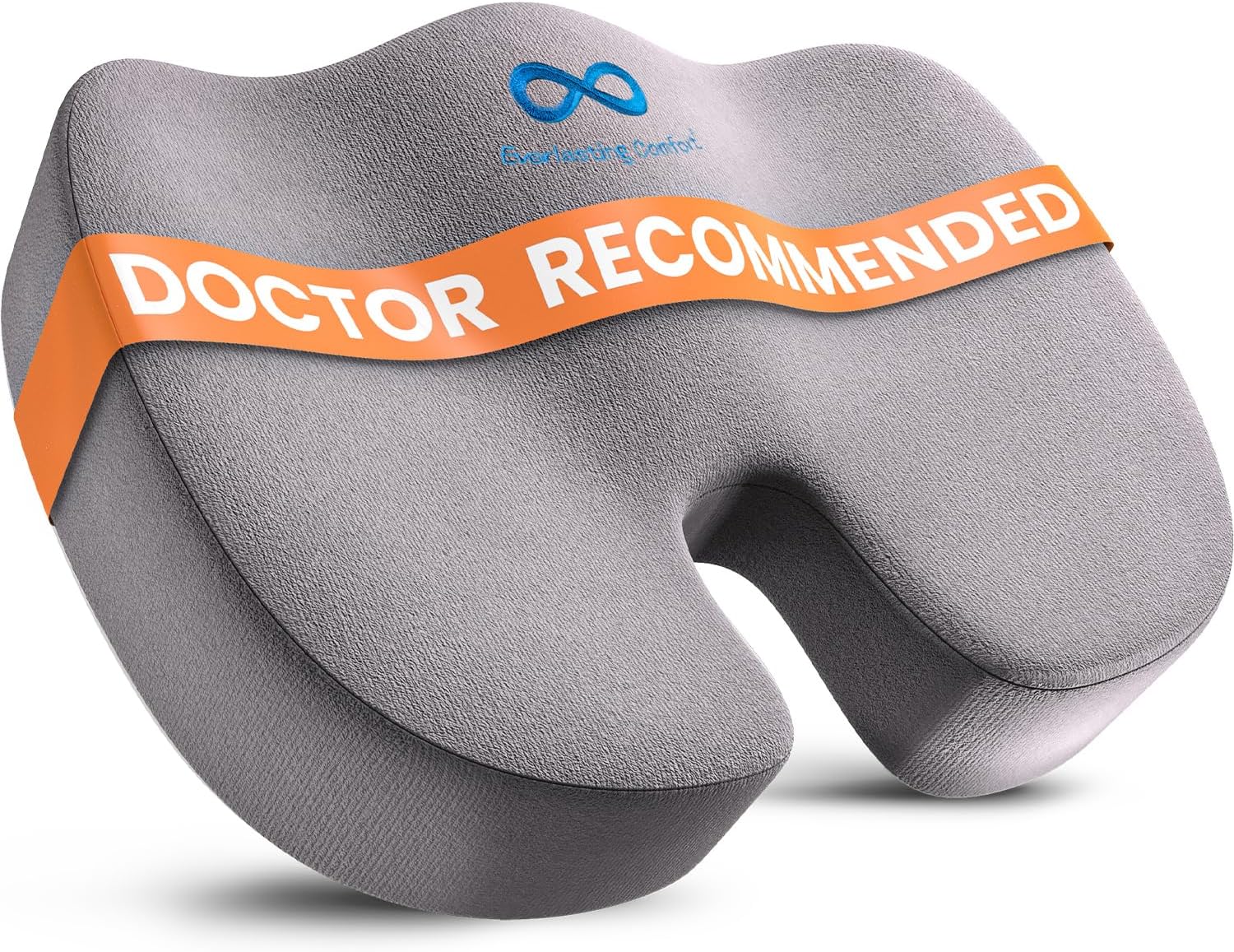 DrHealWell Everlasting Comfort Tailbone Protection, Sciatica & Posture Memory Foam Seat Cushion