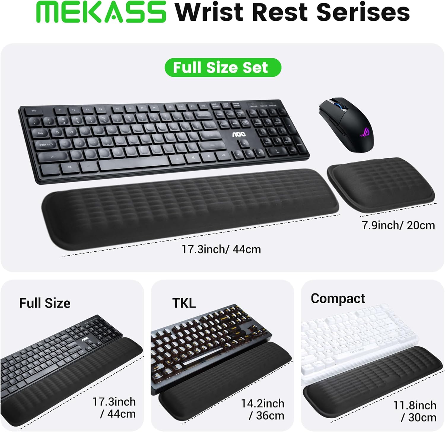 DrHealWell Ergonomic Wrist Rest for Keyboard and Mouse
