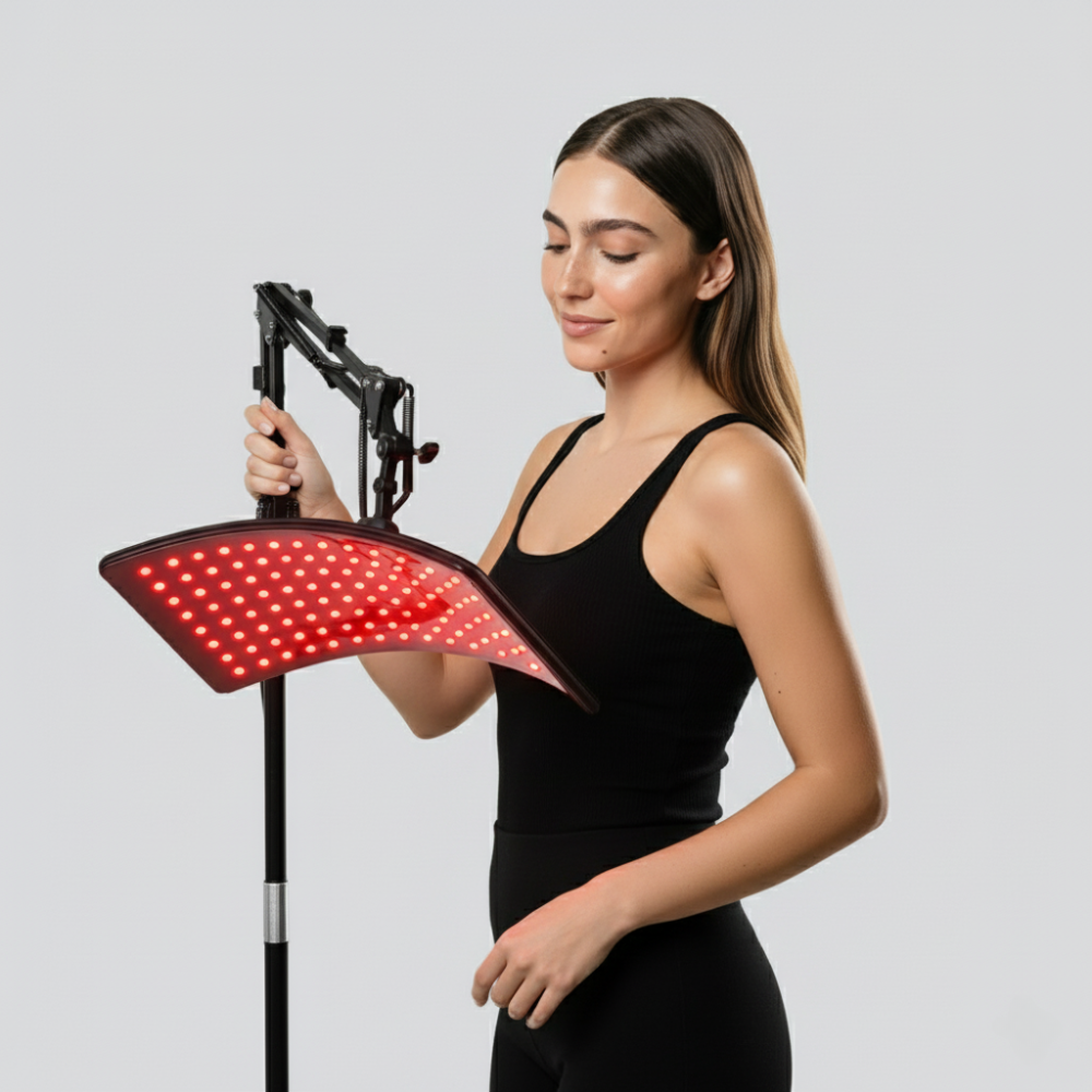DrHealWell Red Light Therapy Lamp + Stand