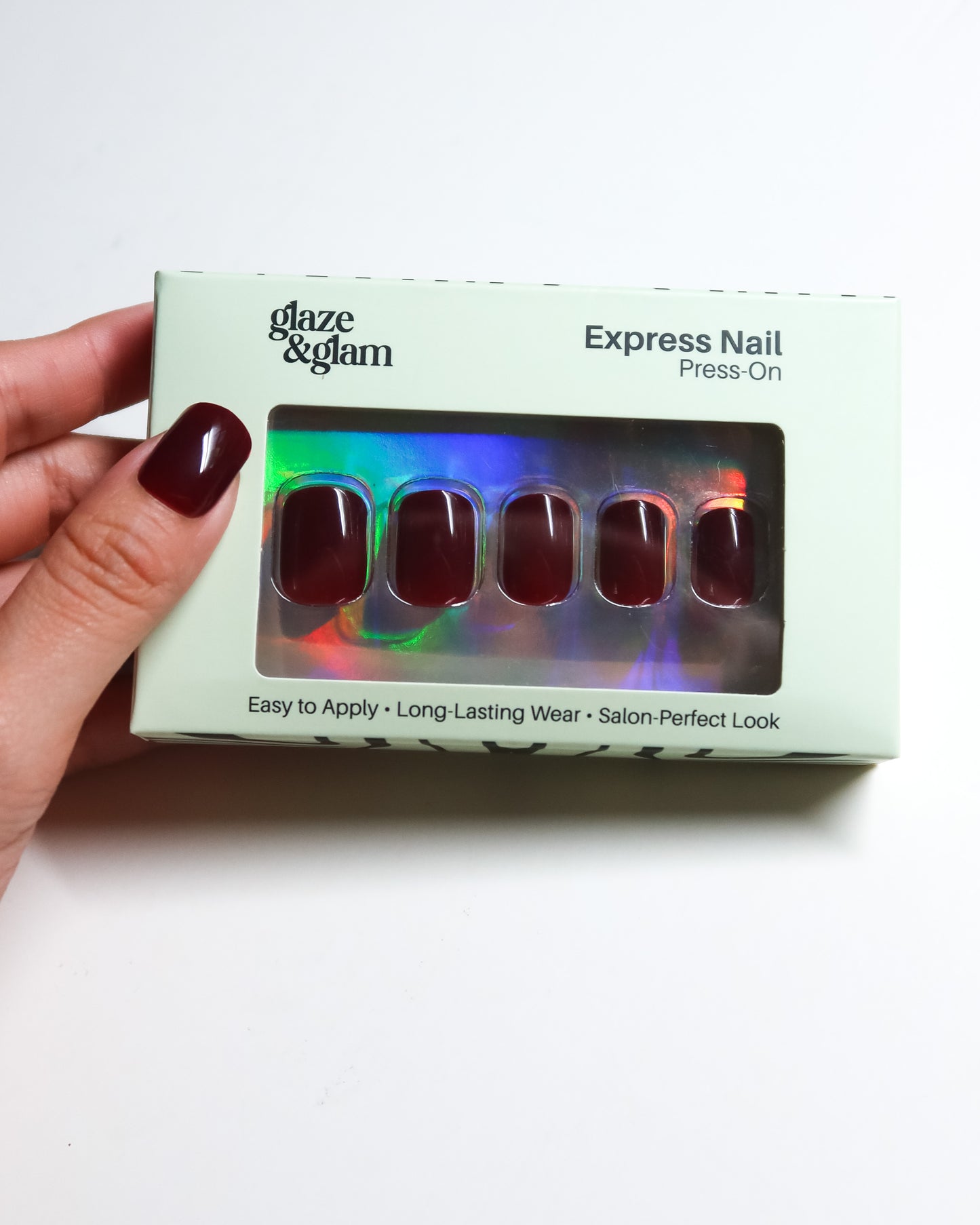 #004:  Wine Red LumiGel™ Nails