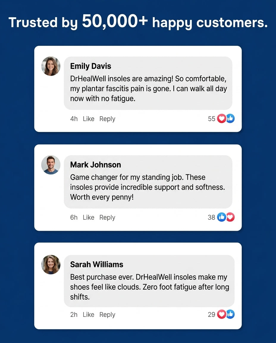 DrHealWell CushionWave® Foot Insoles