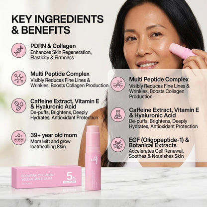 PlumpDew® PDRN Balsamo Rosa Idratante e Antirughe al Collagene