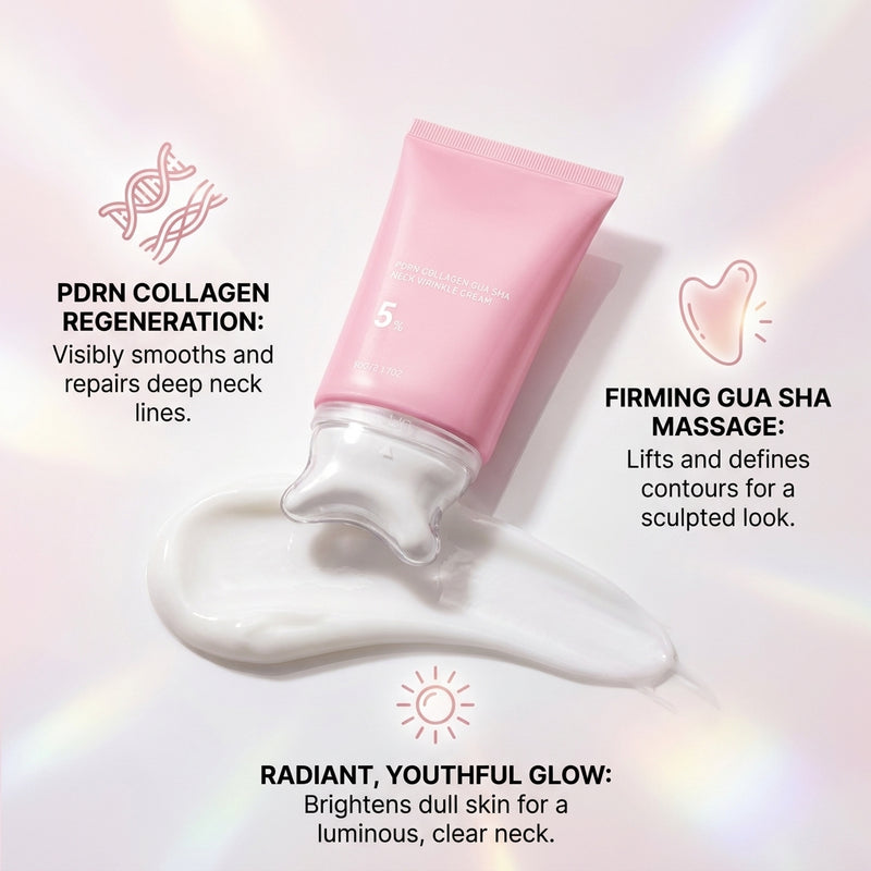 PlumpDew PDRN Collagen 2-In-1 GuaSha Face & Neck Cream