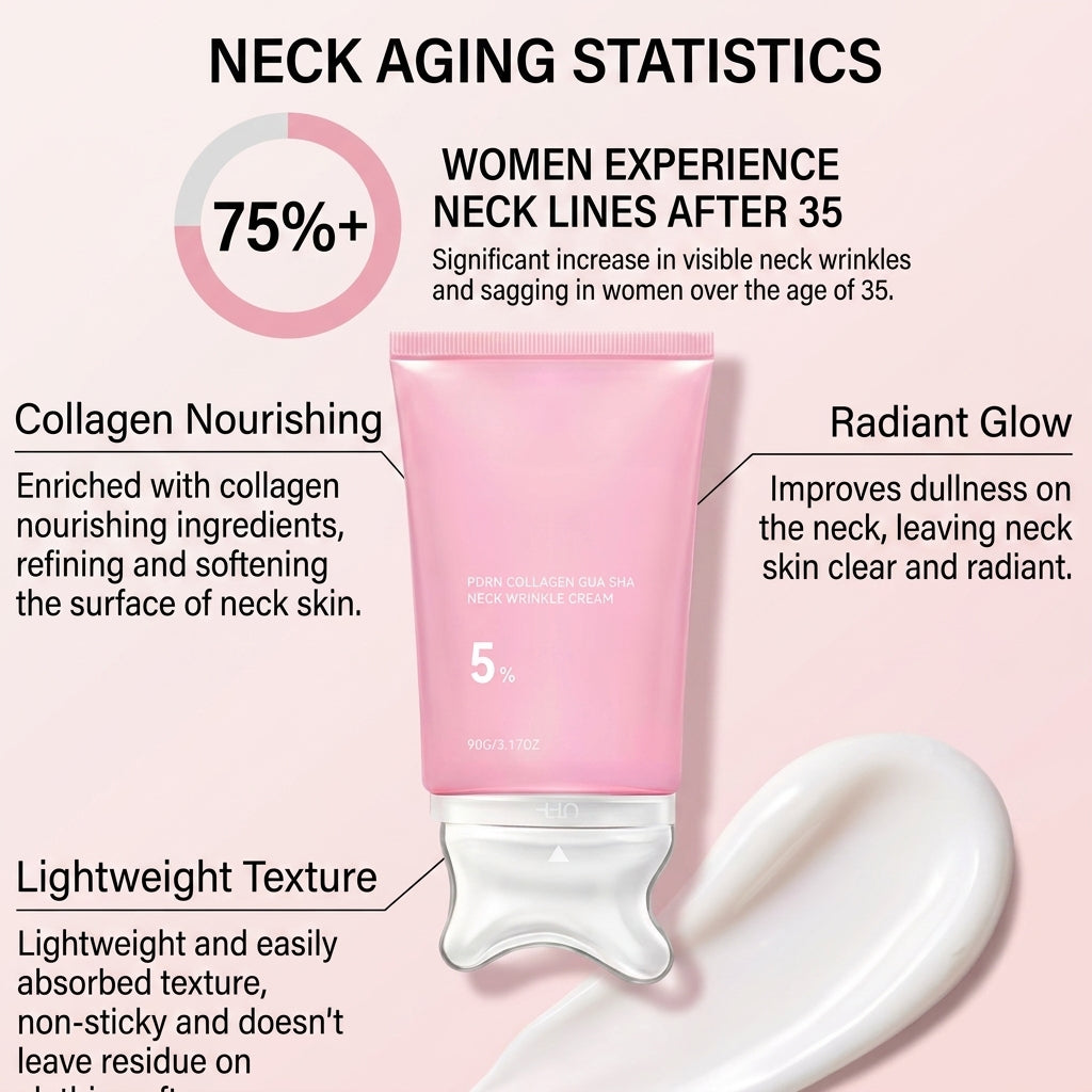 PlumpDew PDRN Collagen 2-In-1 GuaSha Neck Cream