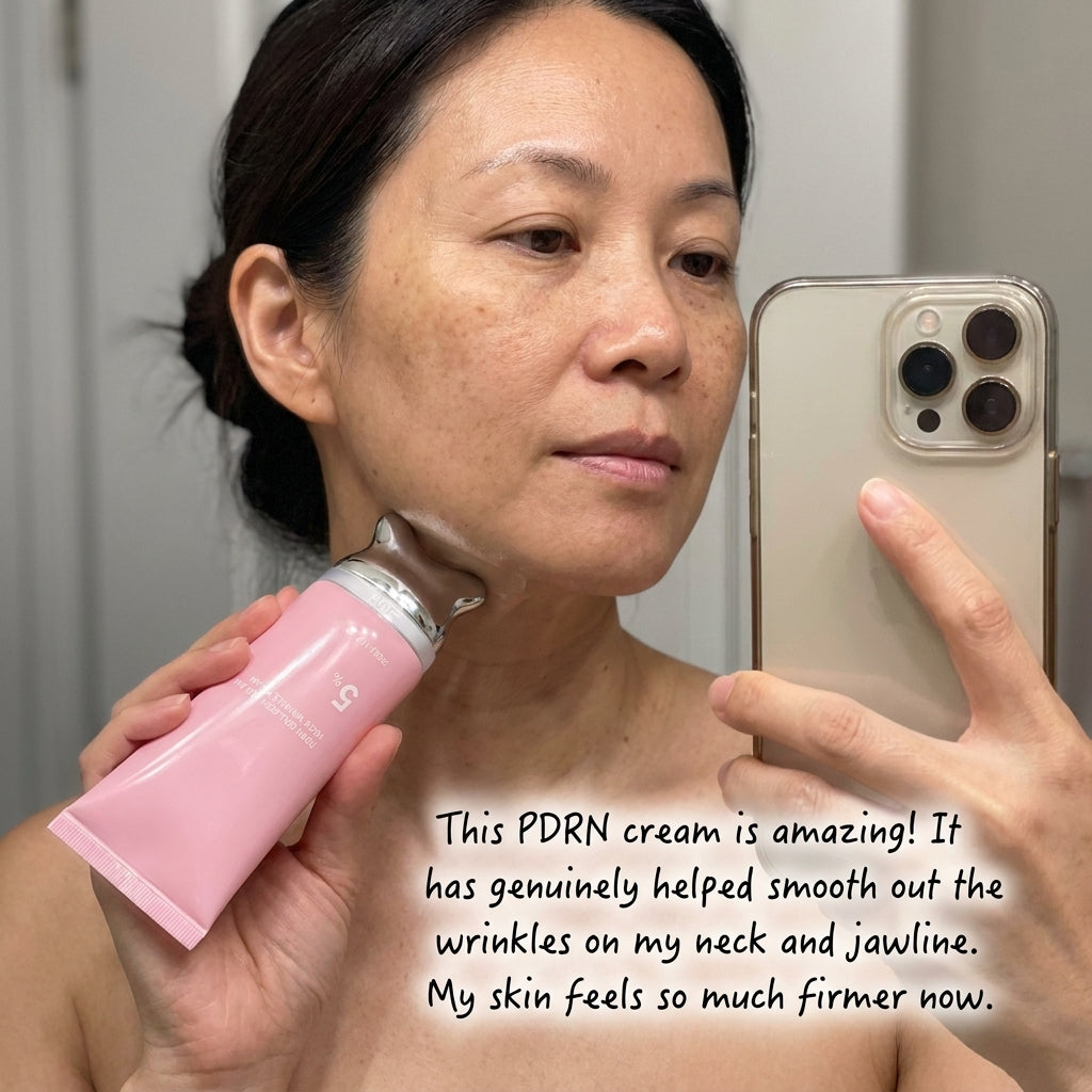 PlumpDew PDRN GuaSha Collagen 2-In-1 Neck Cream
