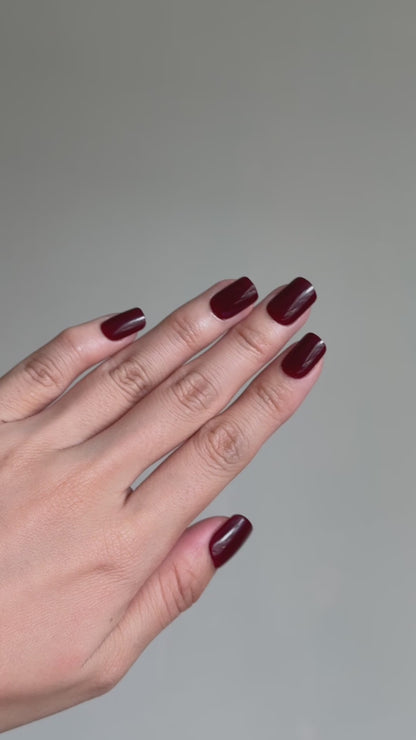 #004:  Wine Red LumiGel™ Nails