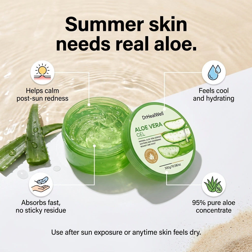 DrHealWell Aloe Vera Gel (For Summer Relief)